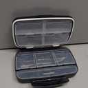 Travel Pill Organizer Large Portable Medication Fullicon Oversize 8 Compartment Pill Box, Vitamin Travel Case Pill Holder - Airtight & Moistureproof (Black)