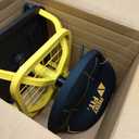 Rolling Shop Stool with Wheels, Garage Work Mechanic Stool with Backrest, Roller Mechanic Chair, Adjustable Height, 360 Swivel, Tool Tray Storage, 330 LBS Capacity, Heavy Duty, Yellow