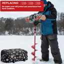 Sadnyy Ice Auger Powerhead Cover with Pockets Heavy Duty Waterproof Marine Ice Auger Cover for Fishing Accessories Waterproof Protective Bag with Tear-Resistant Storage Pockets & Drawstring (Black)