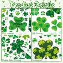 St Patricks Day Window Clings - 9 Sheets 117 Pcs Shamrock Window Stickers Decals Saint Patrick's Day Decorations for Office Home School St Patricks Party Decor Supplies