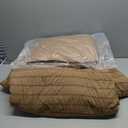 HYMOKEGE Brown Queen Comforter Set Seersucker 7 Pieces, All Season Luxury Bed in a Bag Queen for Bedroom, Bedding Set with Comforter, Sheets, Pillowcases & Shams