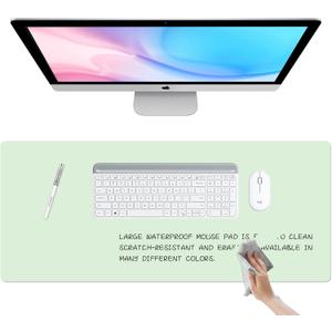 Dry Erase Desk Mat, Waterproof Desk Pad, Erasable Writing White Board for Making Plans, Non-Slip Large Desk Mat, Desktop Dry Erase Board for Office, Home, School (Green-1)