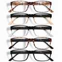 Gaoye 0.5 Professional Reading Glasses for All Day - Computer Readers with Blue Light Protection - Value Pack (Turtle Gradient Mix)