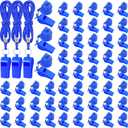 Honoson Whistle for Adults with Lanyard Plastic Safety Emergency Whistle Survival Loud for Lifeguard Coaches Hiking Outdoor Camping Accessories (Dark Blue)