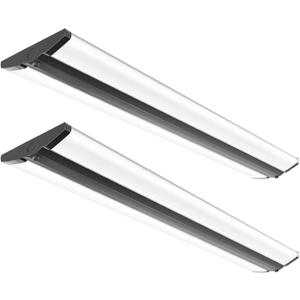 FAITHSAIL 4FT LED Wraparound Light Fixture Ceiling Mount, Ultra Slim 50W LED Garage Light Flush Mount, 4000K Neutral White, 5500 Lumens Office Light, Fixtures Replacement, 2 Pack