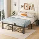 Yitong Angel 14 inch King Size Bed Frame with Round Corner Legs Mattress Slide Stopper,3500 lbs Heavy Duty Metal Platform,Steel Slat Support,No Box Spring Needed,Easy Assembly,Noise Free