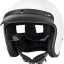 Yesmotor 3/4 Open Face Retro Motorcycle Helmet Vintage Helmet for Vespa Motorbike Casco, Moped, Cruiser, Bobber, and Chopper - DOT ApprovedWhite, Medium