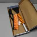 EcoNour 27" Aluminum Ice Scrapers for Car Windshield | Car Snow Scraper Window and Snow Brush with Ergonomic Foam Grip Winter Accessories (Orange)