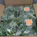 Waipfaru 8Pcs Eucalyptus Garland, 5.9FT Greenery Garland, Green Garland with Flowers, Artificial Faux Silver Dollar Eucalyptus Leaves Vines for Table Home Wedding Mantle Party Indoor Outdoor Decor