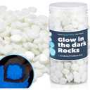 Graham Products 450 Pieces Glow in the Dark Rocks | Indoor & Outdoor Use - For Aged 6 & Up - Powered by Sunlight - White