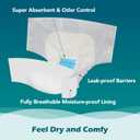 SUNKISS TrustPlus Overnight Adult Diapers with Ultimate Absorbency, Unisex Disposable Incontinence Briefs with Tabs for Men and Women, Odor Control, XLarge, 12 Count