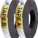 Magnetic Tape A+B, Inter-Absorbing Magnetic Tape Strip, Magnetic Strips with Adhesive Backing for Fly Screen (6.6 ft + 6.6 ft)