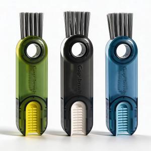3 in 1 Cup Lid Cleaning Brush Set - Multifunctional Cup Cleaning Brushes, Water Bottle Brushes for Cleaning, Home Kitchen Crevices Cleaning Brush (3 Packs)