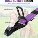 Pawaboo 2Pack Dog Seatbelt for Car, Dog Car Seat Belt Bungee, Shockproof Dog Tether for Car with Buckle & Hook Latch, Adjustable Reflective Dog Car Harness Leash with 360° Lockable Buckle, Purple