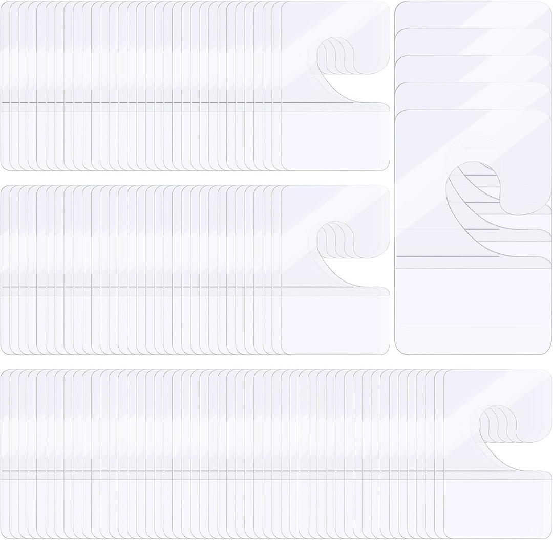 500 PCS Clear Foldable Hanging Tabs Heavy Duty Self Adhesive Hooks for Retail Display, Store Home Organization (1.0 x 1.65 Inch) Strong PP Plastic Hangers