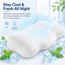 Cloud Neck Pillow, Ergonomic Memory Foam Pillow with Adjustable Cervical Support, Contour Design for Neck Pain Relief, Cooling Breathable Cover for Side, Back & Stomach Sleepers (White)