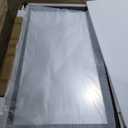 BARNSMITH 42in x 84in Mirror Barn Door with 7FT Sliding Door Hardware Kit Included, 1 Lites Full Length, Solid Wood Water-Proof PVC Surface,No Assembly Required,Black