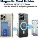 Magnetic for iPhone 14 Case, iPhone 13 Case and Card Holder with Stand, (Compatible with MagSafe) Shockproof Military-Grade Protection, Wallet Phone Case for iPhone 14/13 (6.1 inch), Clear