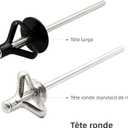 50Pcs Tri-Fold Aluminum Blind Rivets,Tri Grip Exploding Assortment Bulb Style Pop Rivets for Automotive, Soft or Plastic Materials (Silver, 1/4"x1-3/8")