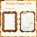 RattanView 4 x 6 Wood Scalloped Rustic Picture Frame Farmhouse Photo Frame with Acrylic Wavy Edge Vintage Acacia for Tabletop Vertical and Horizontal Display(2 Pcs)