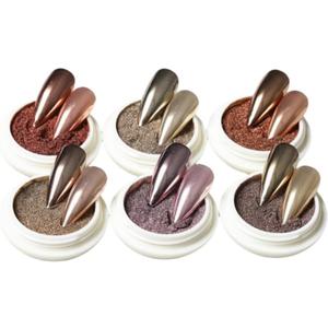 SULLMAR Chrome Nail Powder for Beautiful Mirror Effect Glitter Chrome Powder Get the Polish of Your Dreams with Our Nail Chrome DIY Enthusiasts Powder for Nails (SET C), Pack Of 2