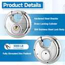 10Pcs Padlocks with 20 Keys, 2-3/4 Inch Wide Body Stainless Steel Heavy Duty Locks Waterproof & Rustproof Lock with 3/8 Inch Shackle for Outdoor Use Storage Unit Sheds Garages