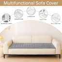 Hyha Couch Covers for Dogs Washable, Non Slip Plush Dog Sofa Protectors, Fuzzy Pet Couch Covers for 3 Cushion Sofa Pet Friendly (Grey, 27.6" x 82.7")