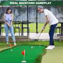 Wekin Golf Putting Green,5x10ft Thickening Professional Large Golf Putting Mat with Realistic Turf for Indoor & Outdoor, Golf Game Practice Equipment, 10 feet by 5 feet