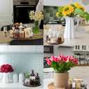 Lazy Susan Organizer 2 Pack for Table Top, 10'' and 9'' Wooden Lazy Susan Turntable Organizer for Cabinet Pantry Kitchen Countertop Organizer Spice Organization