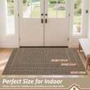 BEQHAUSE Dirt Trapper Door Mat 32" x 72", Non-Slip Washable Doormats Entrance Mat, Dirt Resistant and Absorbent Welcome Mat, Low Profile Floor Mats for Front Back Door and Entryway, Beige