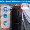 Dock Bumper Fender,Boat Dock Bumpers for Edge or Side,Marine Fender Guard,Vertical Protection,Durable Construction,Includes Mounting Hardware,3 Pack-Black