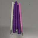 Fovths 5 Pack LED Advent Candles With Words Hope Peace Love Joy Jesus - Flameless Taper Candles for Christmas Wreath Celebration Decor, Pink, Purple, White