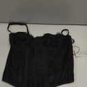 Lace Corset Tops for Women Sexy Going Out Bustier Top Sleeveless Adjustable Straps Crop Tops with Back Hooks, Small