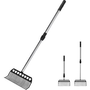 Metal Cat Litter Scoop, 22-37.8in Metal Deep Shovel - Removable Stainless Steel - No Bending Back Heavy Duty Cat Litter Scoop