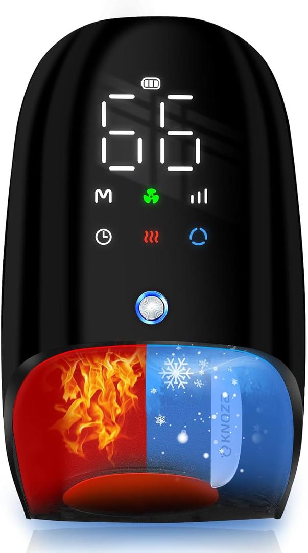 Fsa Hsa Eligible Cordless Hand Massager with Heat and Compression, Roller Kneading Massage, Fan Cooling, and Wrist Massage, Hand Massager for Arthritis and Carpal Tunnel, Gifts for Women Men (Black)