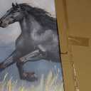 DRLWGTY Farmhouse Rustic Horse Canvas Wall Art, Rustic Animal Picture Prints, Vintage Wall Decor for Living Room Bedroom Kitchen Bathroom Office, 24*36 in
