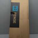 Fenge Dual Monitor Stand, Monitor Stands Riser for 2 monitors, 42.5 Inch Wood Desk Shelf with Storage Organizer and Cable Management for Office Desk Accessories (Black)