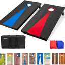 GoSports 4 x 2 ft Regulation Size Wood Cornhole Boards - 10 Vintage Wood Designs (Choose Your Style)