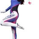 CosFantasy Women's Game Cosplay Costume Jumpsuit Game Bodysuit for Halloween (Medium, Multicolor)