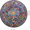 Bgraamiens Puzzle-Aztec Totem-1000 Pieces Round Puzzle Color Challenge Jigsaw Puzzles for Adults (Aztec Totem)