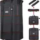Travel bag with wheels, expandable, foldable, luggage bag, large capacity foldable rolling travel bag, suitable for men and women for moving house, studying abroad and traveling