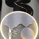 3D Wall Art Decor Clock, Large Wall Hanging Sculpture Painting with LED Light, Modern Home Decorative Wall Clock Art Decorations Lamp for Living Room Bedroom Entrance Office Decor