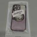 Misscase for iPhone 13 Pro Magnetic Glitter Case Compatible with MagSafe,Full Protection Slim Shockproof Anti-Scratch Case with Camera Lens Protector Logo View Dust-Proof Net for Women Purple