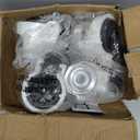 HOLKIE Leveling Stem Casters Set of 4 Heavy Duty Retractable Caster Wheels, 1/2" and M12 Stem Size, Total Capacity 4960 Lbs, Adjustable Wheel with Ratchet Handle for Workbench, Machine, Equipment, White