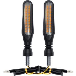 Motorcycle Indicators High Brightness Sequential Flowing Turn Signal Lights For DC12V Motorbike Scooter Off Road (Pack of 2)