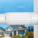 Long Tension Rod 41-118inch White Tension Curtain Rods no Drilling 1.26" Diameter Outdoor Curtain Rod for Patio,Windows,Shower,Doorway,Heavy Duty Spring Rods