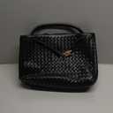 Woven Bags for Women Bowknot Small Tote Shoulder Hobo Crossbody Bags PU Leather Handwoven Woven Purse