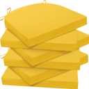 Wellsin Outdoor Chair Cushions for Patio Furniture - Patio Chair Cushions Set of 6 - Water Resistant Round Corner Outdoor Seat Cushions 17"X16"X2", Yellow