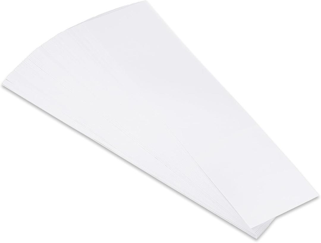 PATIKIL 100 Sheets White Sentence Strips, 3" x 12" Thick Cardstock 110gsm Blank Paper Sentence Strips for Teachers Classrooms Offices Homes, White
