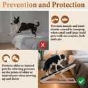 Dog Ramp for Bed - Foldable Small to Large Dog Ramp for Couch - 6 Adjustable Height from 12" to 24" - Stairs with High Traction Mat - Wooden Portable Ramp for Dogs to Get on Bed Couch Car Up to 200LBS